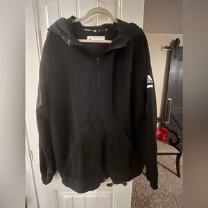 Adidas Climalite Black Full-Zip Hoodie, size XL